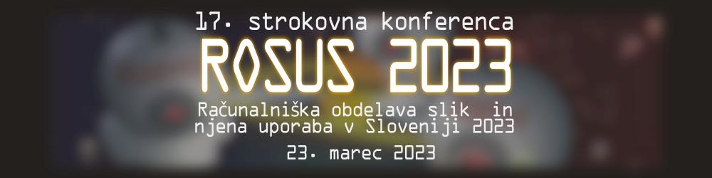 Računalniški vid: Konferenca ROSUS 2023